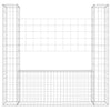 Vidaxl Schanskorf U-förmig mit 2 Pfosten 140x20x150 cm Eisen