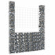 Vidaxx Gabione U-Form mit 2 Pfosten 140x20x200 cm Eisen