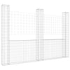 Vidaxl Schanskorf U-förmig mit 3 Pfosten 260x20x200 cm Eisen