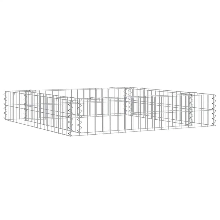 Vidaxl Gabion -Pflanzer erhoben 100x100x20 cm verzinkter Stahl