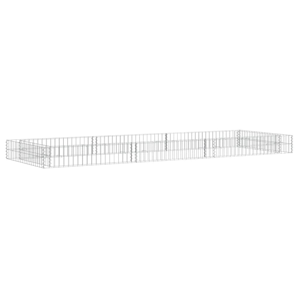 Vidaxl Gabion -Pflanzer vermehrte 300x100x20 cm verzinkter Stahl