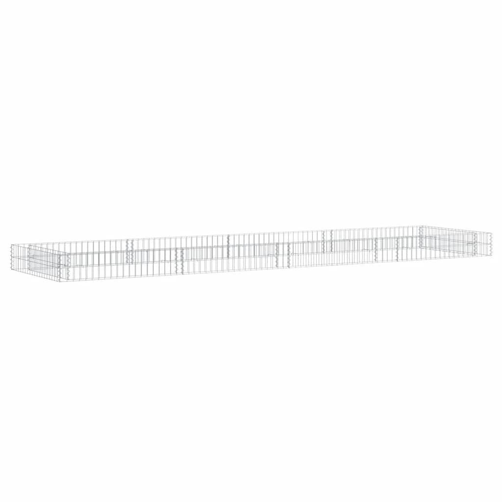 Vidaxl Gabion -Pflanzer vermehrte 400x100x20 cm verzinkter Stahl
