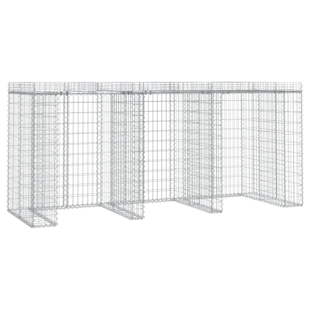 Vidaxl Schans Korb für Mülldose 270 x 91 x 1220 cm verzinktes Eisen