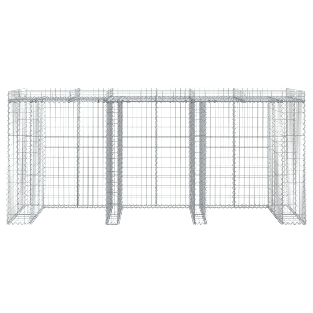 Vidaxl Schans Korb für Mülldose 270 x 91 x 1220 cm verzinktes Eisen
