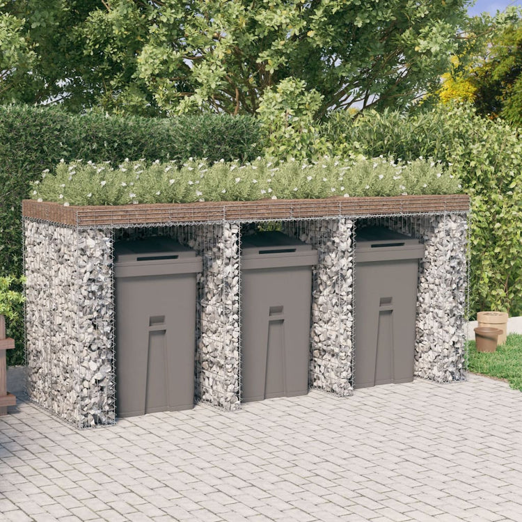 Vidaxl Schans Korb für Mülldose 270 x 91 x 1220 cm verzinktes Eisen