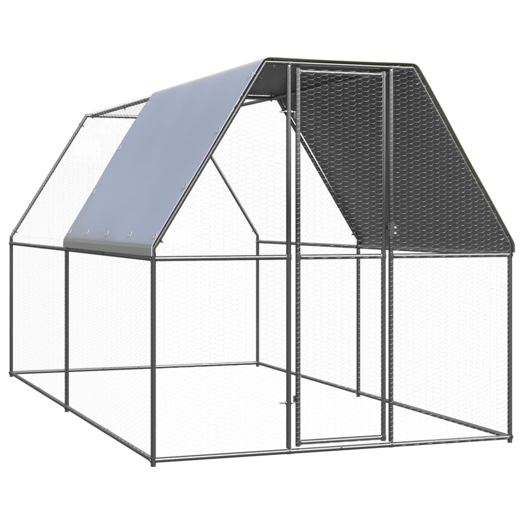 Vidaxl Chicken Coop 2x4x2 m verzinkter Stahl