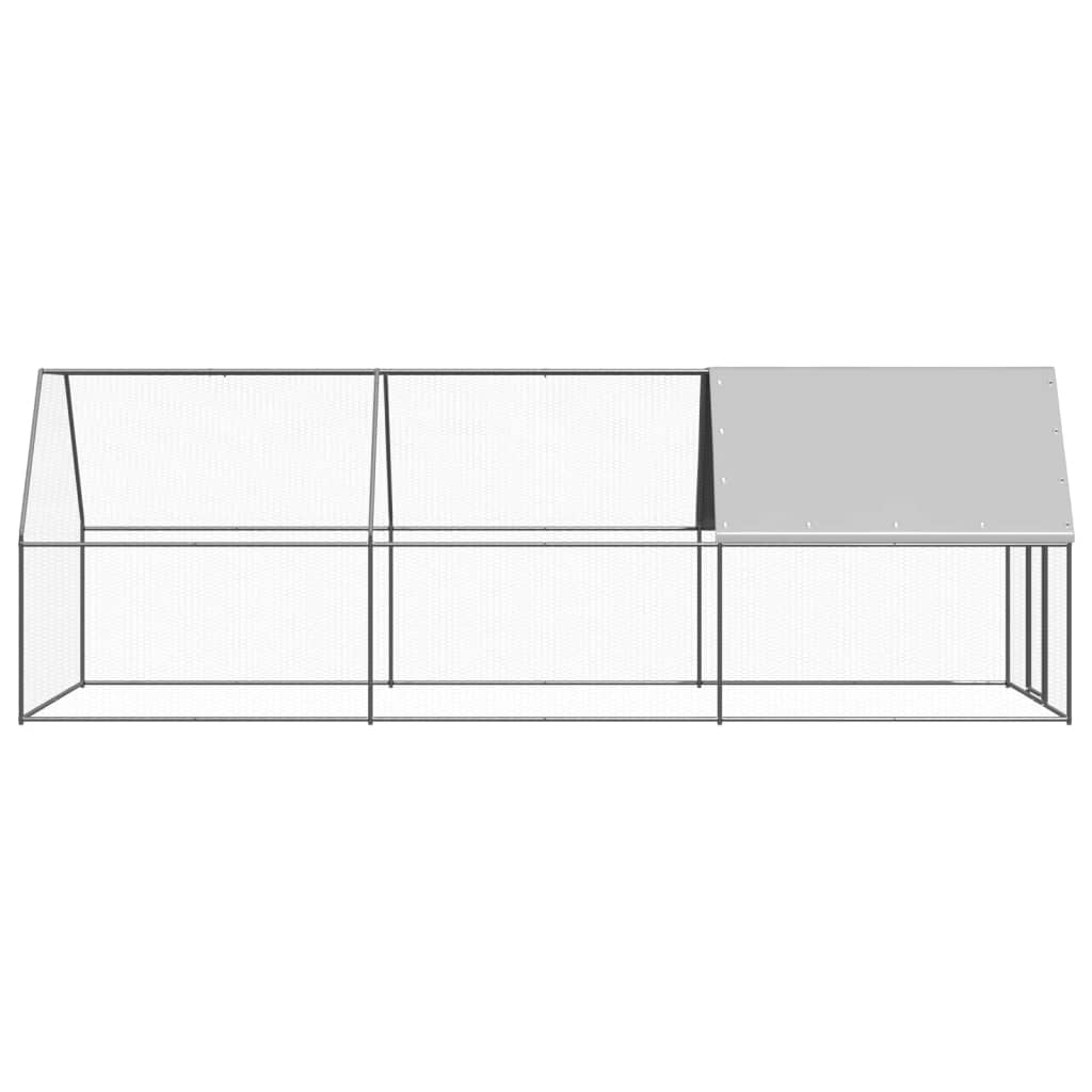 Vidaxl Chicken Coop 2x6x2 m verzinkter Stahl