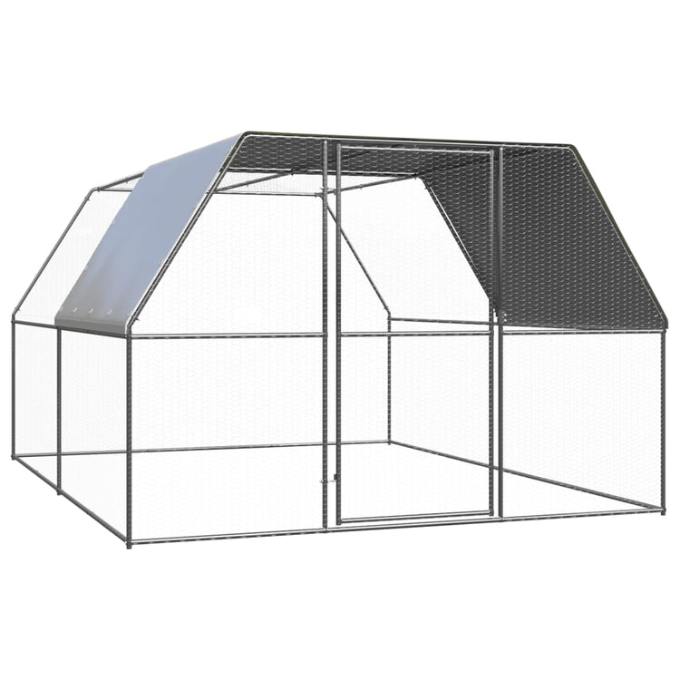 Vidaxl Chicken Coop 3x4x2 m verzinkter Stahl