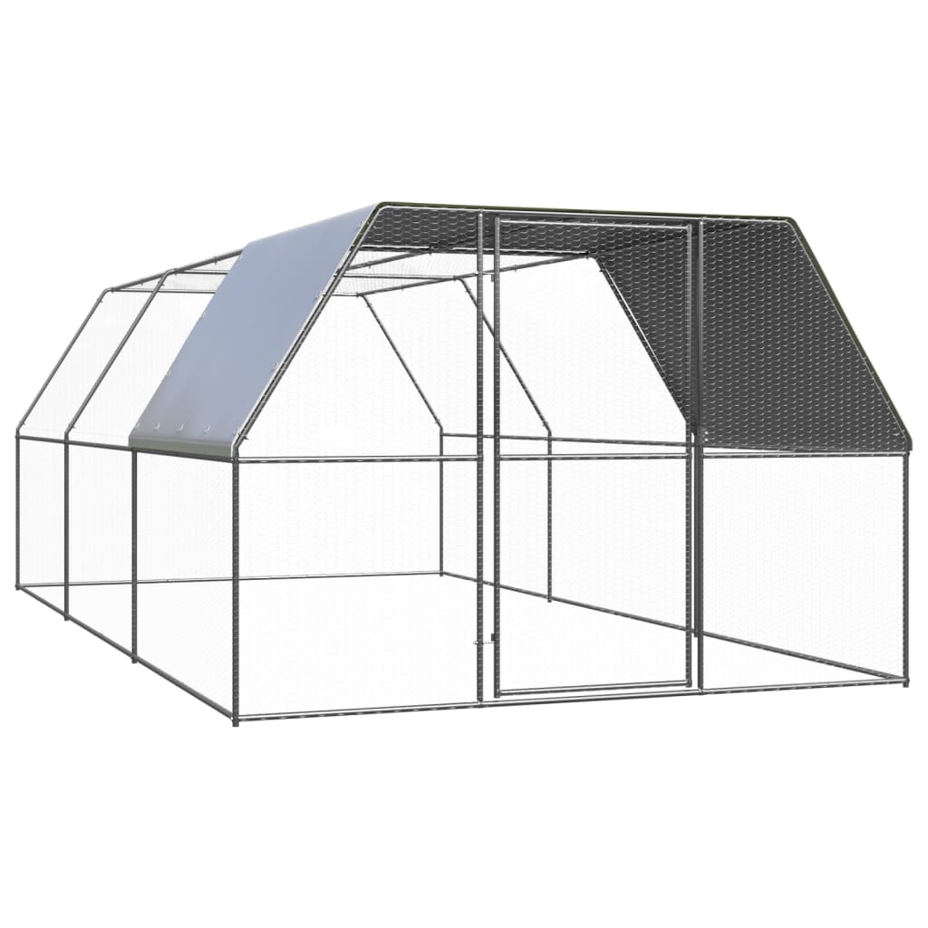 Vidaxl Chicken Coop 3x6x2 m verzinkter Stahl