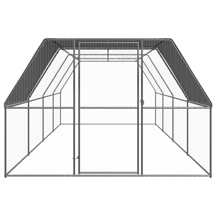 Vidaxl Chicken Coop 3x8x2 m verzinkter Stahl
