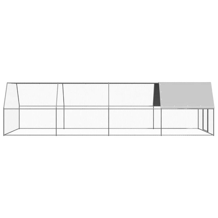 Vidaxl Chicken Coop 3x8x2 m verzinkter Stahl