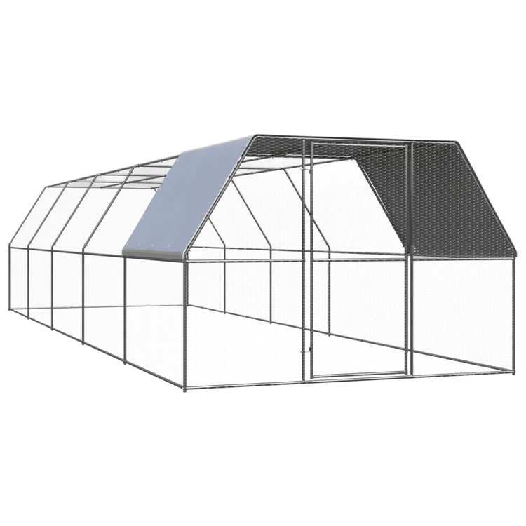 Vidaxl Chicken Coop 3x10x2 m verzinkter Stahl