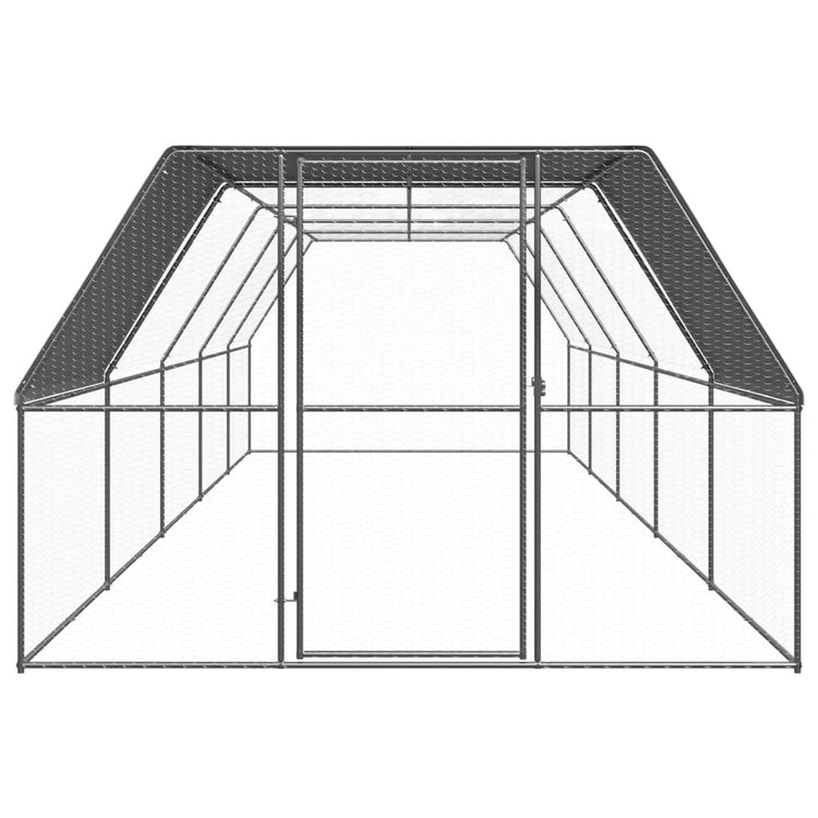 Vidaxl Chicken Coop 3x10x2 m verzinkter Stahl