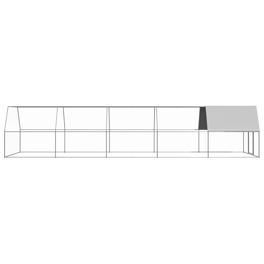 Vidaxl Chicken Coop 3x10x2 m verzinkter Stahl