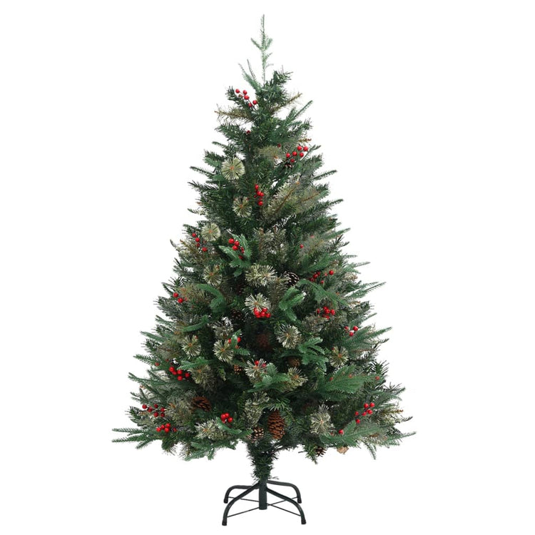 Vidaxl Weihnachtsbaum mit Kiefernkegeln 120 cm PVC und PE Green