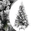 Vidaxl Weihnachtsbaum mit Kiefernkegeln und Schnee 195 cm PVC und PE
