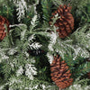 Vidaxl Weihnachtsbaum mit Kiefernkegeln 120 cm PVC und PE grün und weiß
