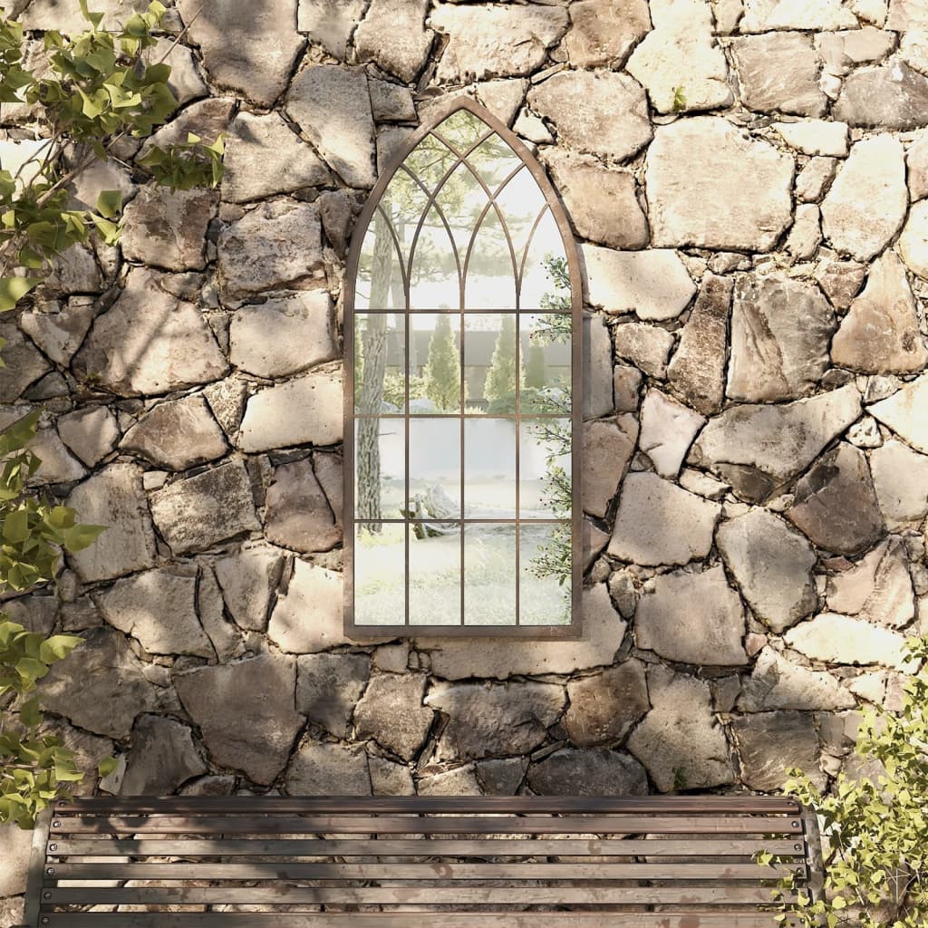 Vidaxl Garden Mirror 100x45 cm Eisensand -gelöscht