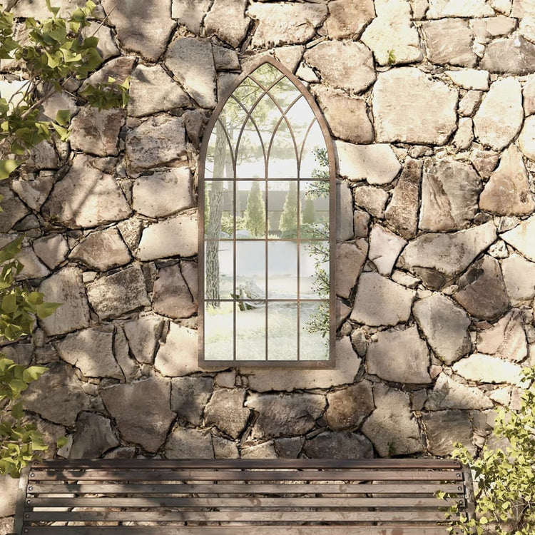 Vidaxl Garden Mirror 100x45 cm Eisensand -gelöscht