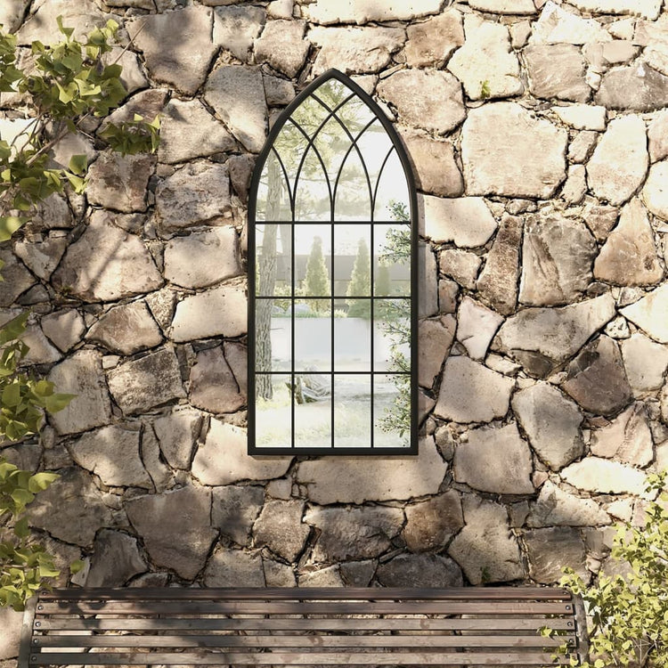 Vidaxl Gartenspiegel 100x45 cm Eisenschwarz