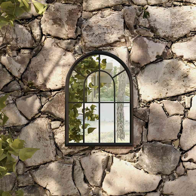 Vidaxl Gartenspiegel 60x45 cm Eisen schwarz