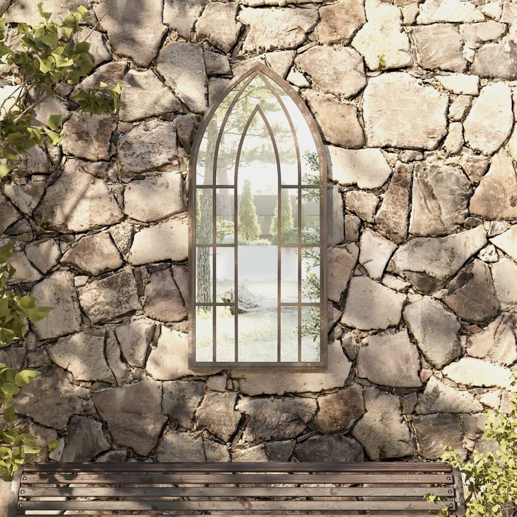 Vidaxl Garden Mirror 100x45 cm Eisensand -gelöscht