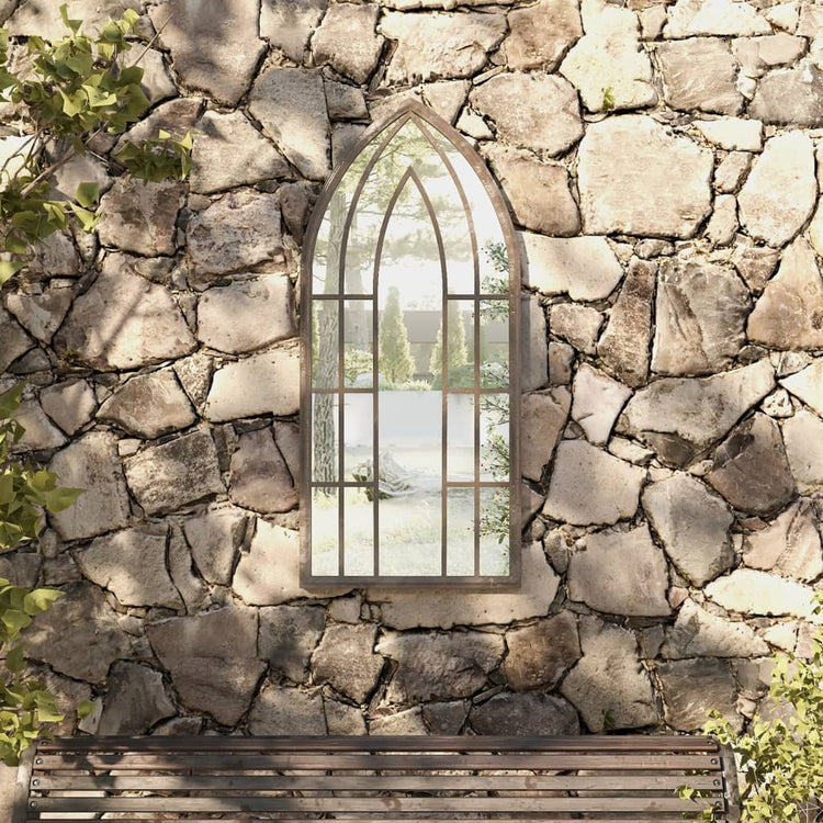 Vidaxl Garden Mirror 100x45 cm Eisensand -gelöscht
