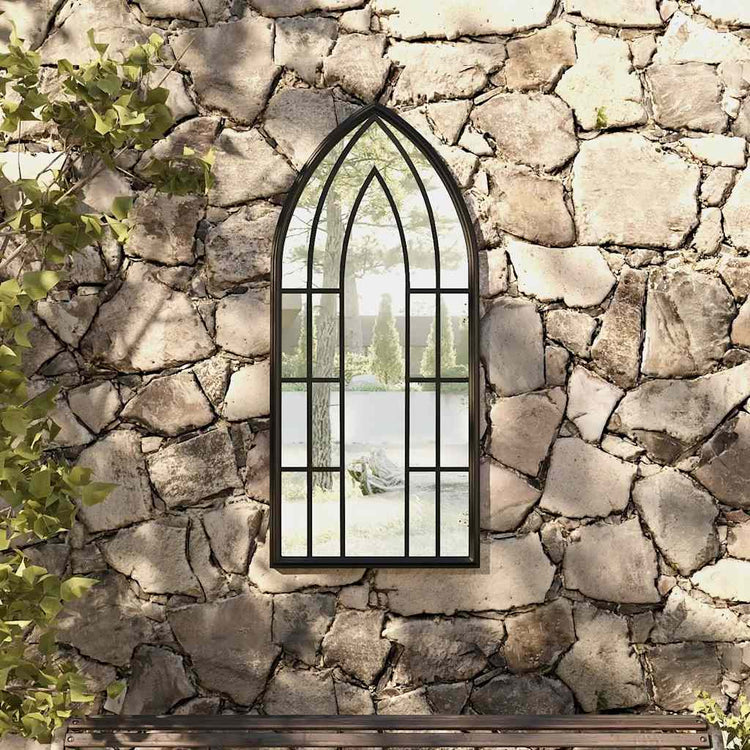 Vidaxl Gartenspiegel 100x45 cm Eisenschwarz