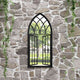 Vidaxl Gartenspiegel 100x45 cm Eisenschwarz