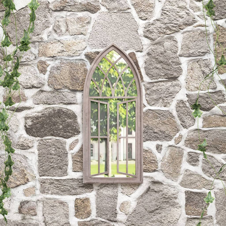 Vidaxl Garden Mirror 70 x 30 cm Eisensand -gelöscht