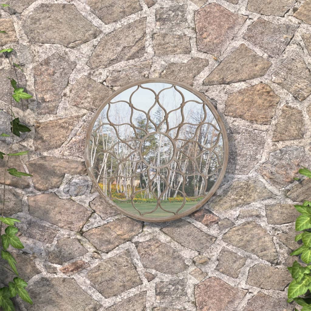 Vidaxl Gartenspiegel um 60 x 3 cm Eisensand -gelöscht
