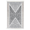 Vidaxl Teppich 160x230 cm Baumwollschwarz und Grau