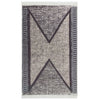 Vidaxl Teppich 160x230 cm Baumwollschwarz und Grau