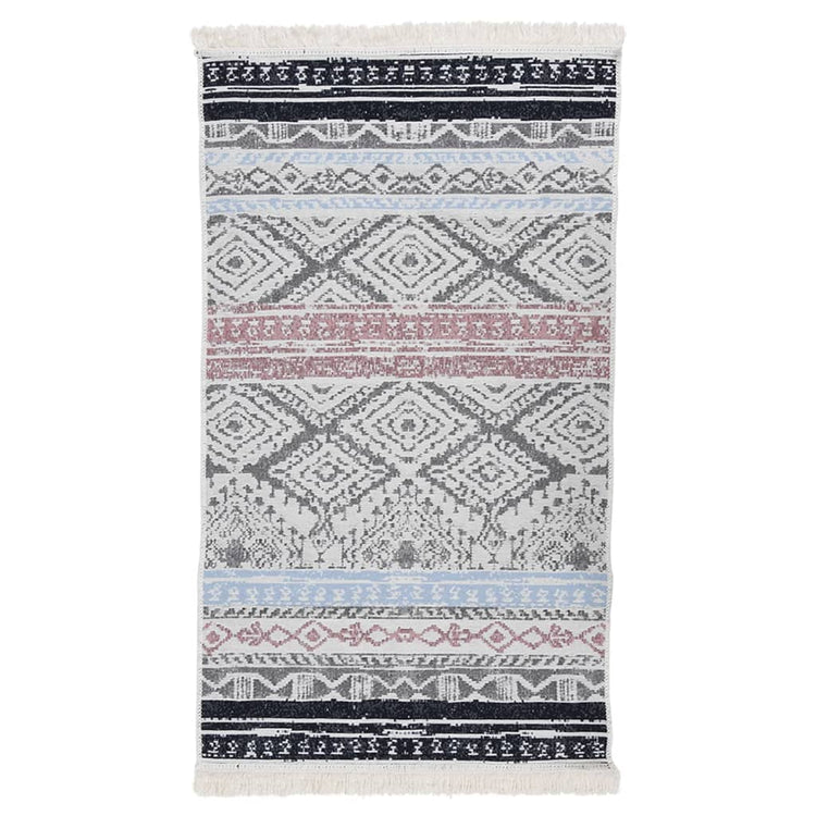 Vidaxl Teppich 120x180 cm Baumwollrosa und Aqua