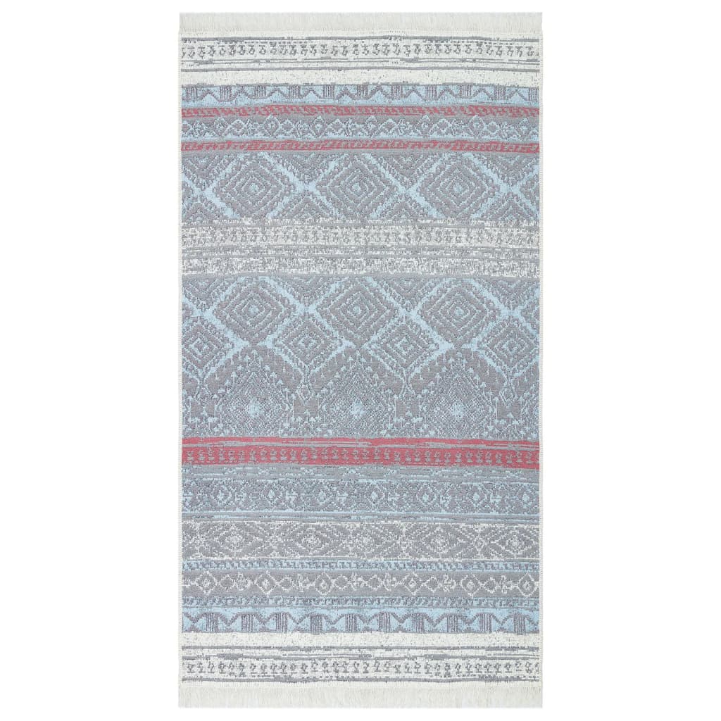 Vidaxl Teppich 120x180 cm Baumwollrosa und Aqua