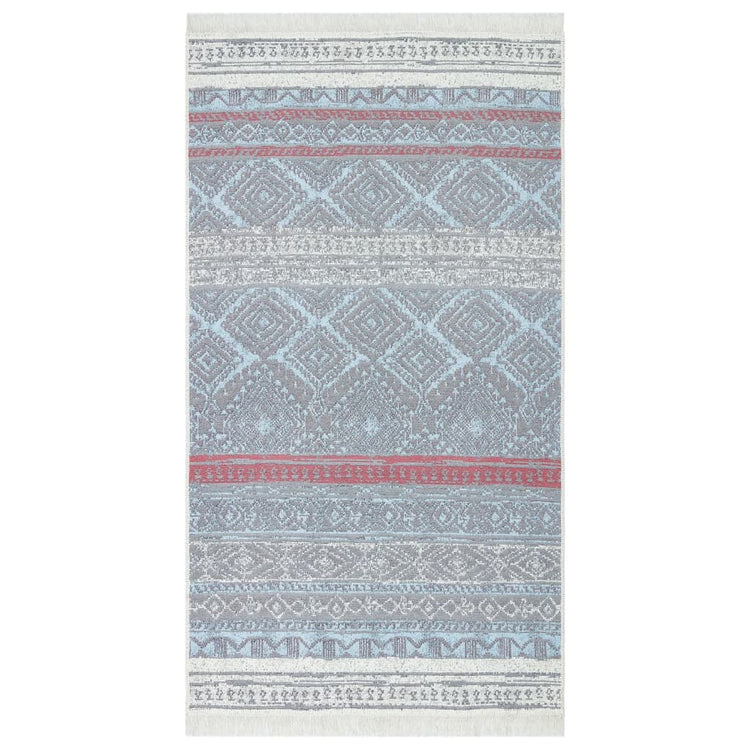 Vidaxl Teppich 120x180 cm Baumwollrosa und Aqua
