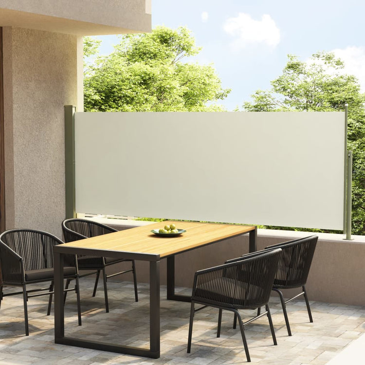 Vidaxl Garden Screen ausziehbar 117x300 cm Creme