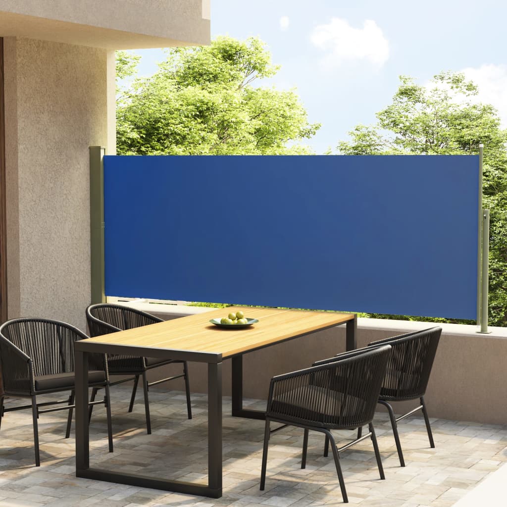 Vidaxl Windschutzscheibe ausziehbar 117x300 cm blau