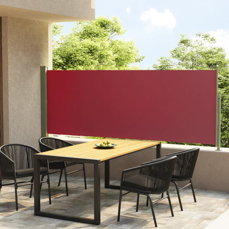 VIDAXL -Windschutzscheibe ausziehbar 117x300 cm rot
