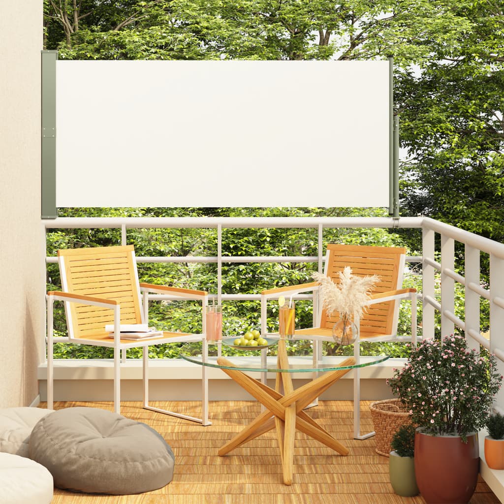 Vidaxl Garden Bildschirm Ausziehbar 140 x 300 cm Creme
