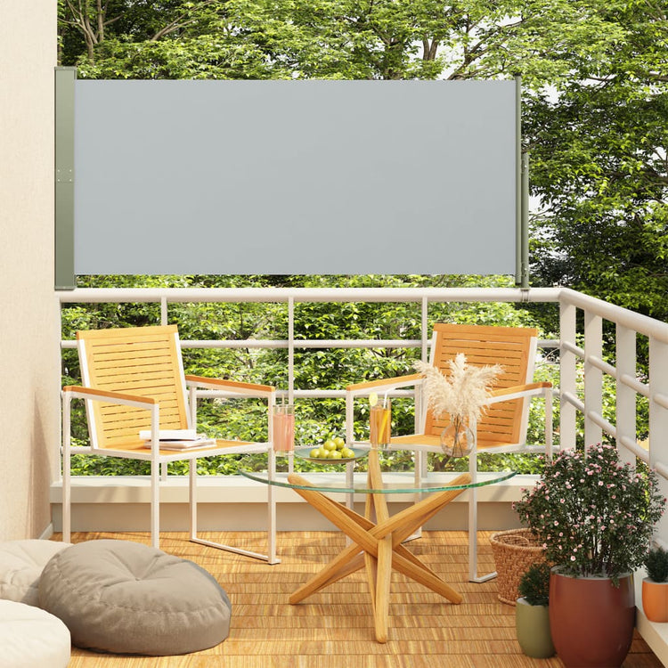 Vidaxl Garden Bildschirm ausziehbar 140 x 300 cm Grau
