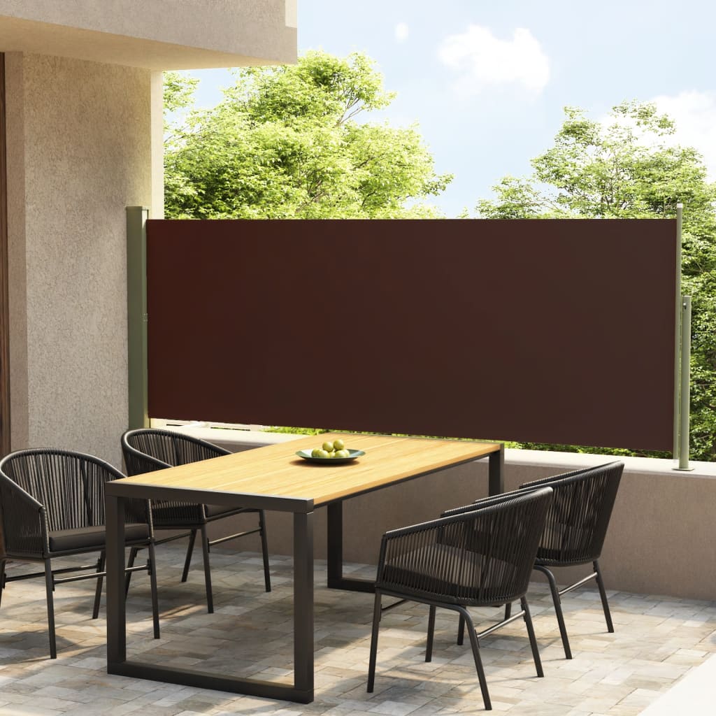 Vidaxl Garden Bildschirm ausziehbar 140 x 300 cm Braun