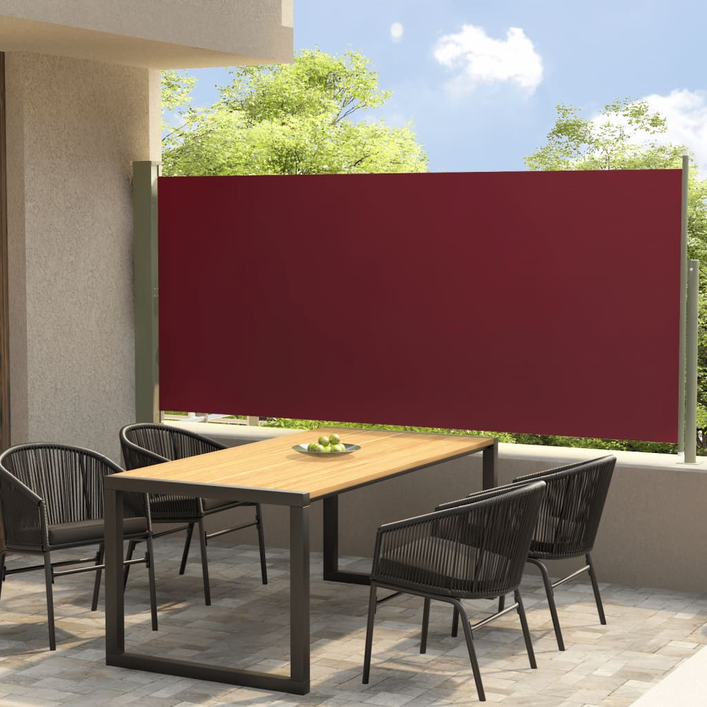 Vidaxl Garden Bildschirm ausziehbar 140x300 cm rot