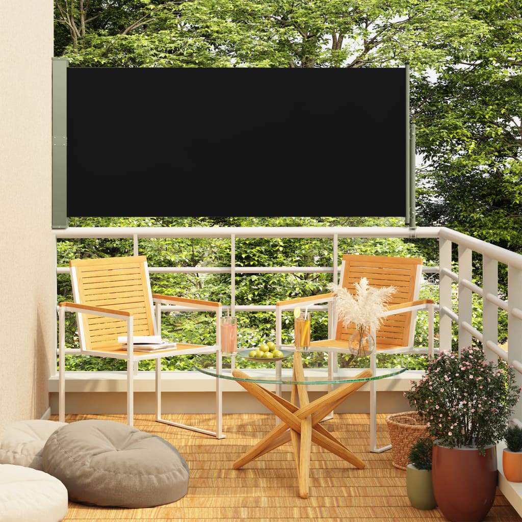 Vidaxl Garden Bildschirm erweiterbar 160 x 300 cm Schwarz