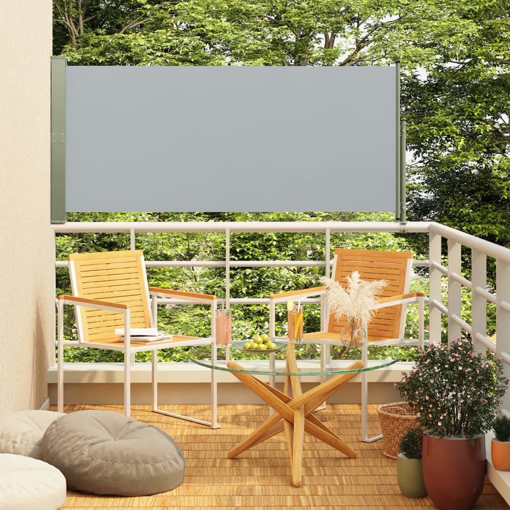 Vidaxl Garden Bildschirm ausziehbar 160 x 300 cm Grau