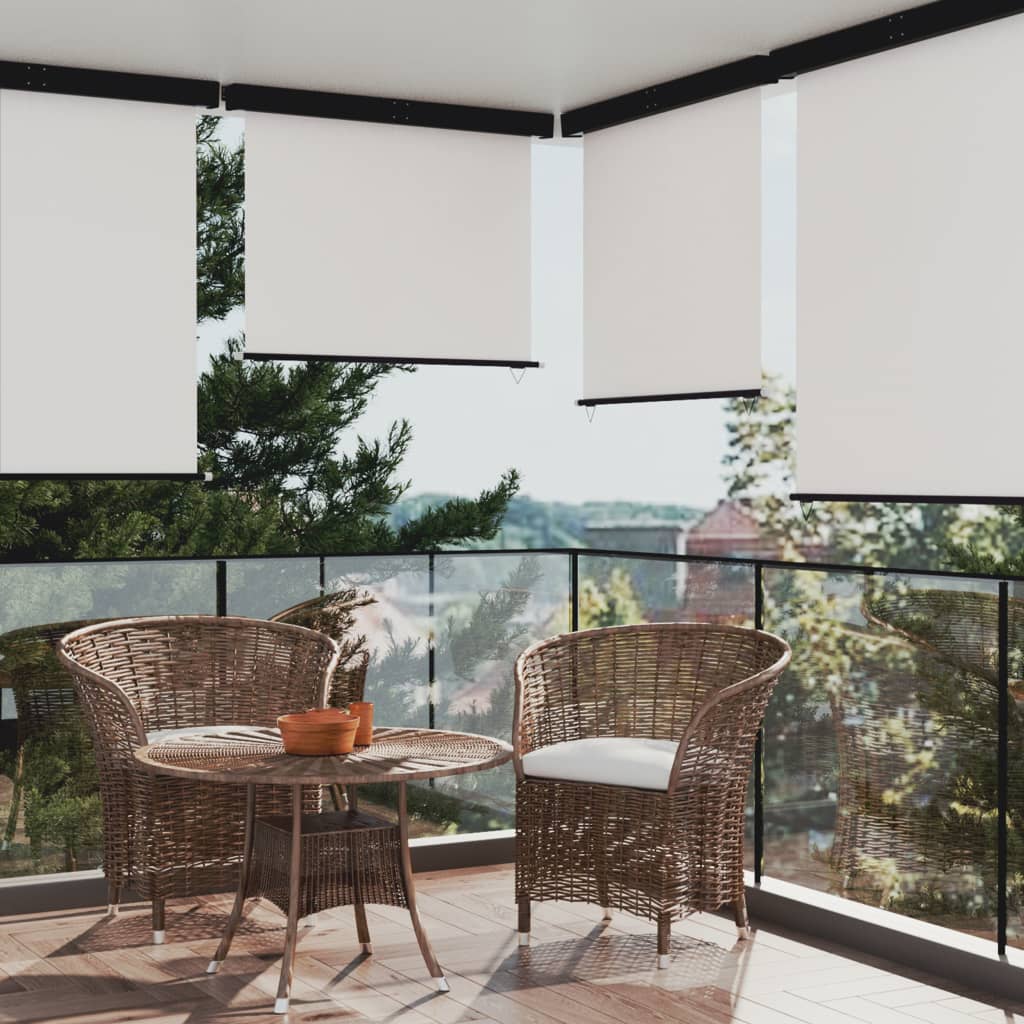 VIDAXL -Balkon -Bildschirm 145x250 cm cremefarben -gepflegt