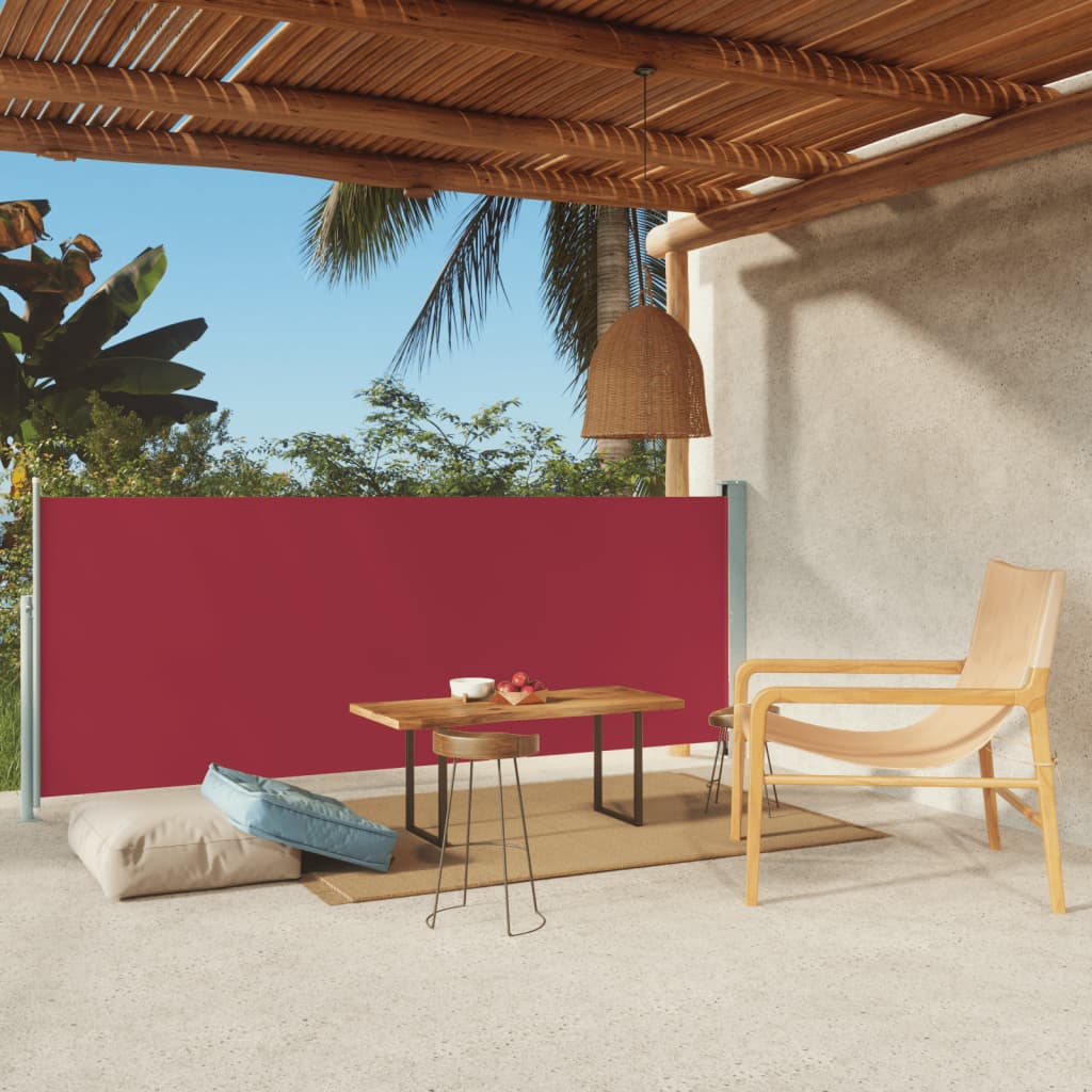 VIDAXL -Windschutzscheibe ausziehbar 117x300 cm rot