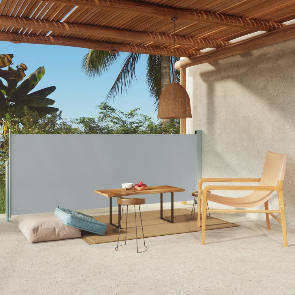 Vidaxl Garden Bildschirm Ausziehbar 117x300 cm Grau