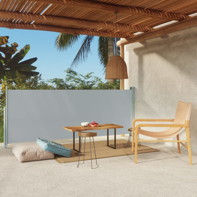 Vidaxl Garden Bildschirm Ausziehbar 117x300 cm Grau