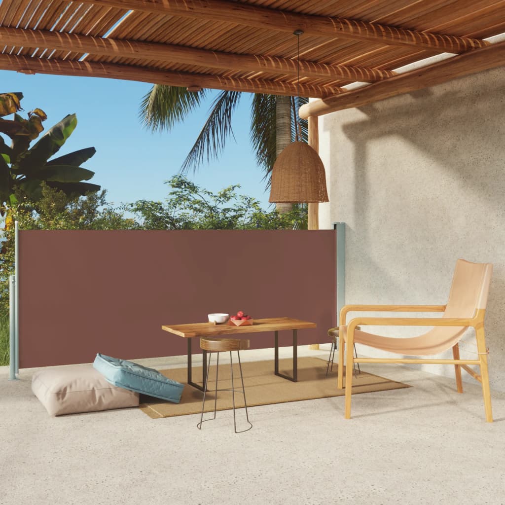 Vidaxl Garden Bildschirm Ausziehbar 117x300 cm Braun